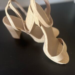 LOFT Cream Heels with Minimalist Design